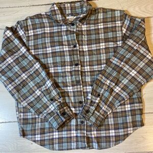 Alpine Design Women's Midweight Flannel Cotton Blue/brown Plaid NWOT Small